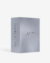 Brushed aluminum James Bond trilogy slipcase with embossed 007 emblem