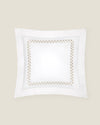 Federico Euro sham in white/antique silver