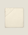 Raso Rigato fitted sheet in beige