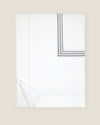 Tre Righe duvet cover in white/charcoal folded