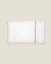 Tre Righe Pillowcase in white/charcoal