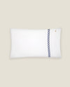 Treccia Moderno white/navy pillowcase 