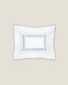 Treccia boudoir sham white/light blue