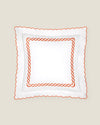 Treccia white/orange euro sham