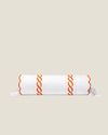 Treccia neckroll sham white/orange