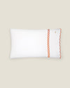 Treccia pillowcase white/orange