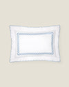 Treccia standard sham white/light blue