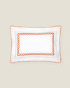 Treccia sham white/orange 