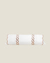 Treccia Splendore white/rose gold neckroll sham