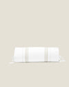 Tre Righe neckroll sham white/sage