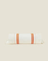 Tre Righe Ivory/orange neckroll sham
